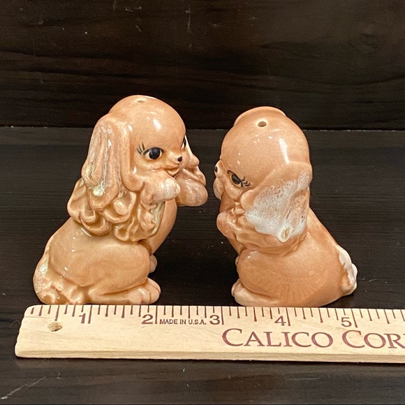 Vintage Cocker Spaniel Kitsch Dog Ceramic Salt & Pepper Shaker Set - Picture 9 of 12